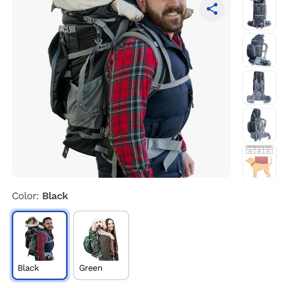 Pet Carrier Backpack for Dogs - Black